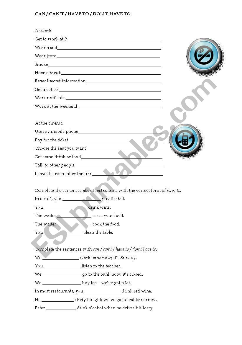 modal verbs worksheet