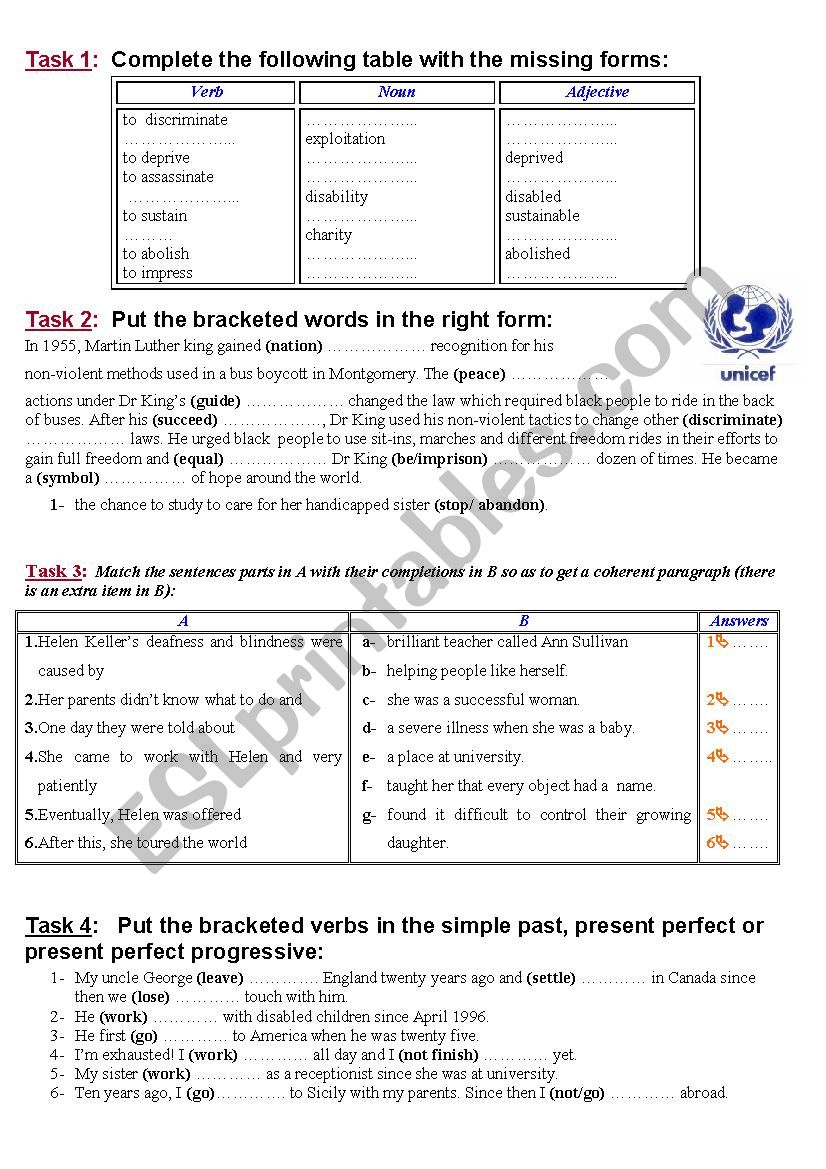 review module 2 (3rd form) worksheet
