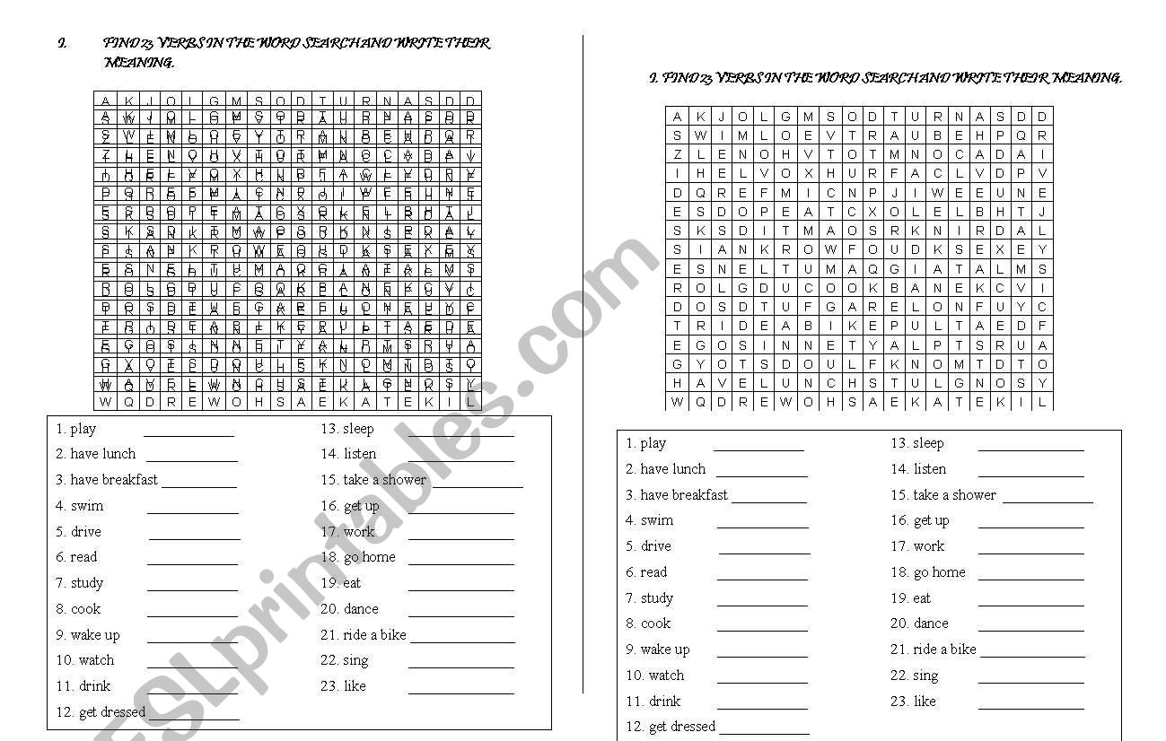 crosswords worksheet