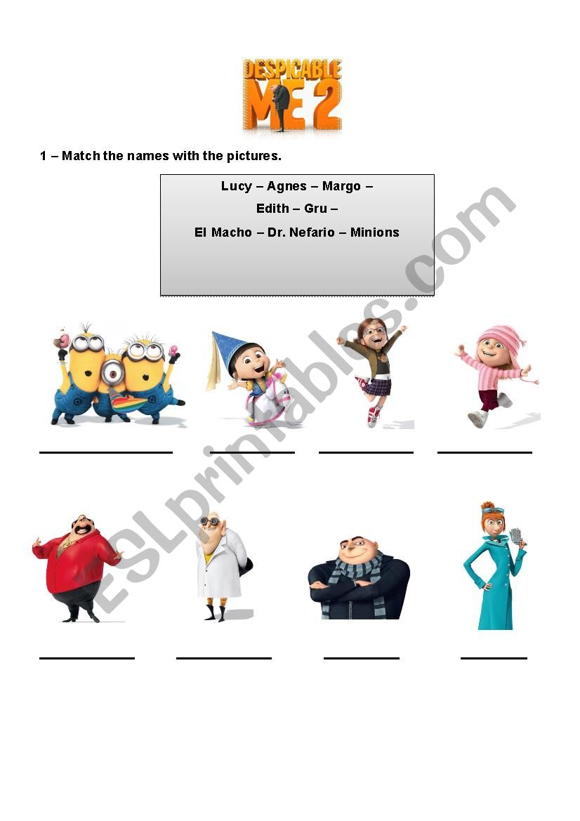 Despicable me 2 - Movie Activity Part 1