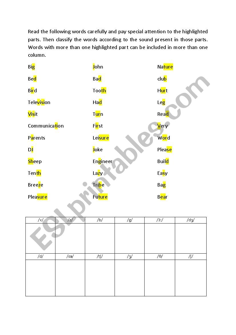 Pronunciation Practice  worksheet