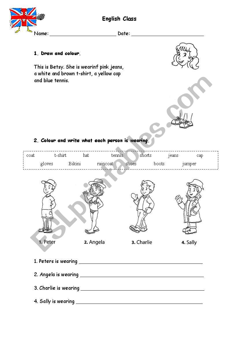 Clothes worksheet