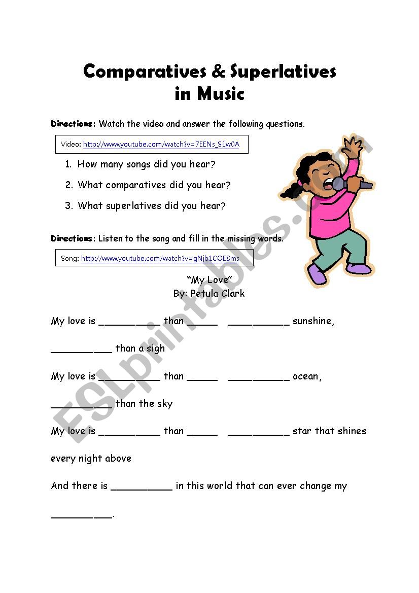 Comparatives and Superlatives in Music