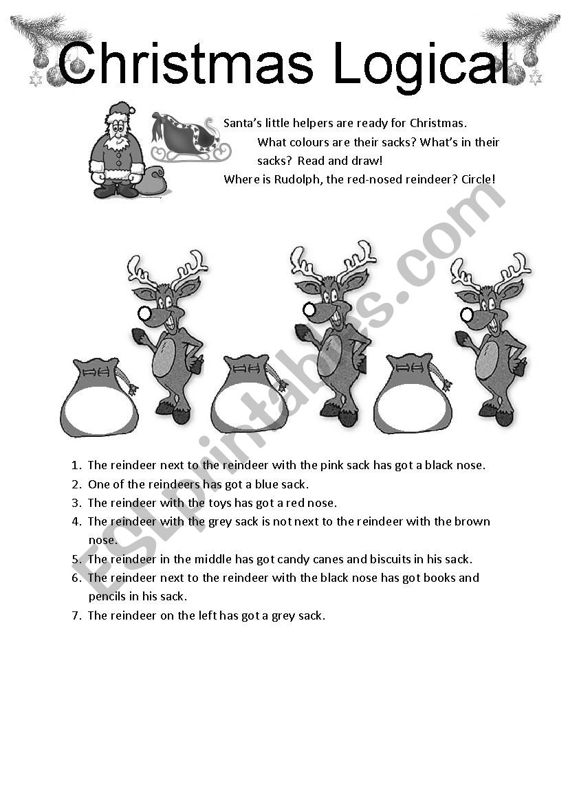 Christmas Logical worksheet