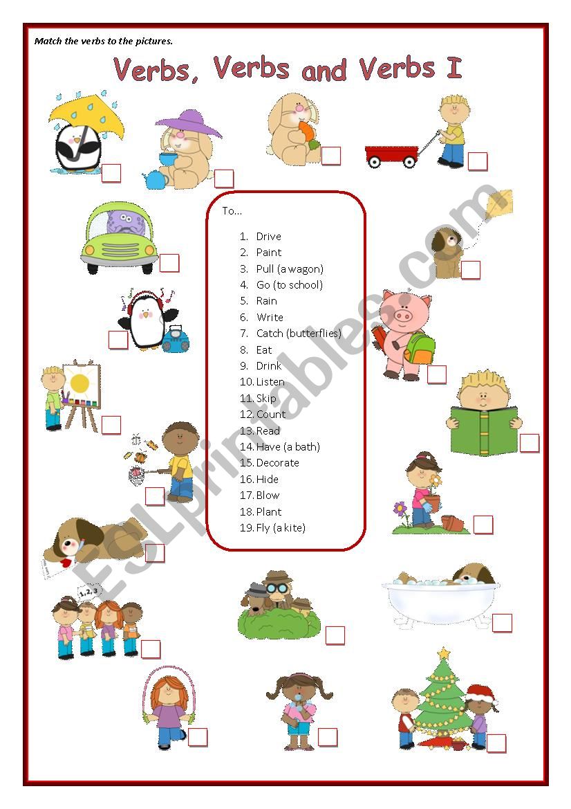 Verbs worksheet