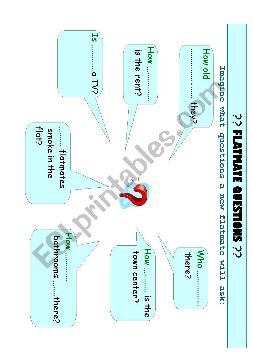flatmates questions worksheet