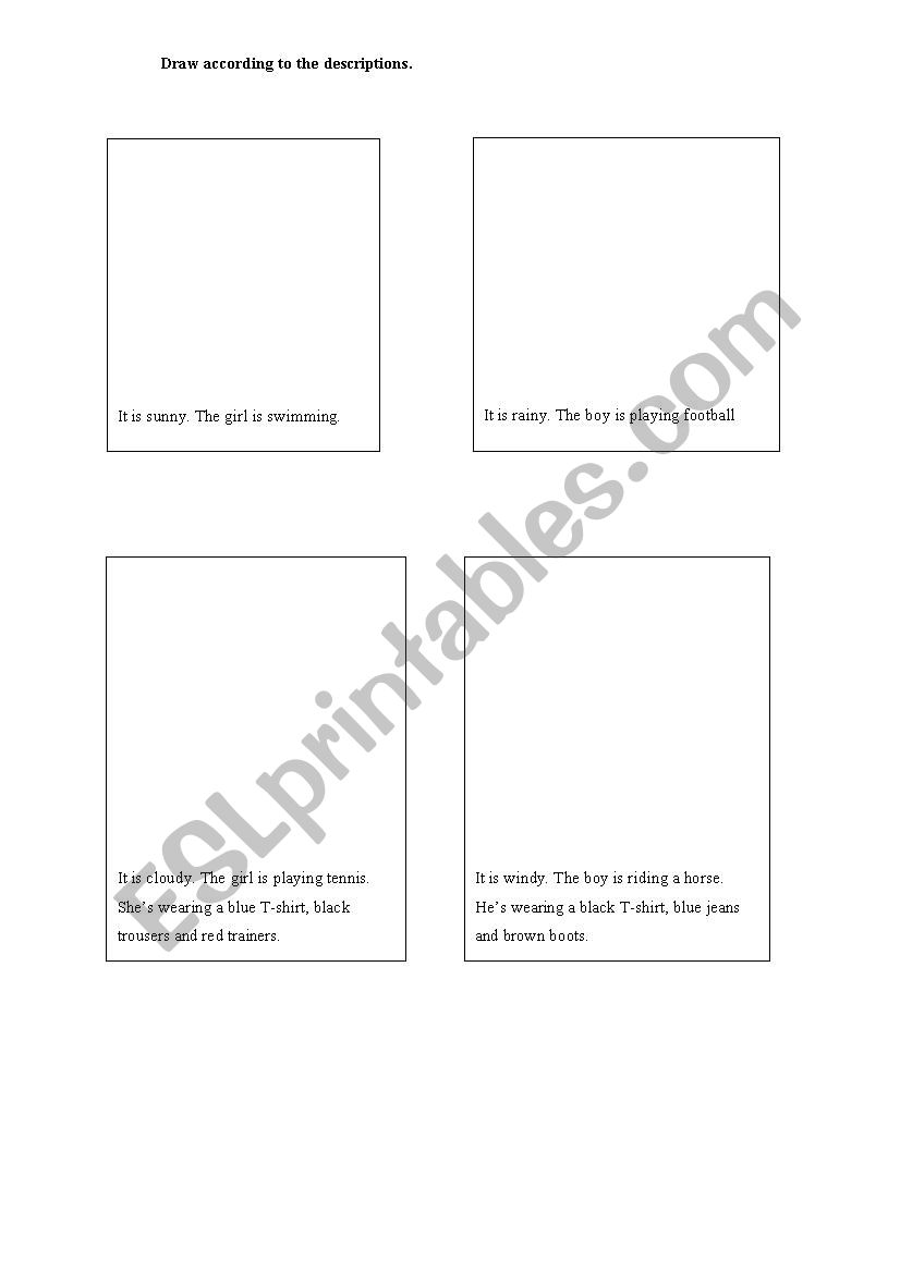 present Continuous - actions worksheet