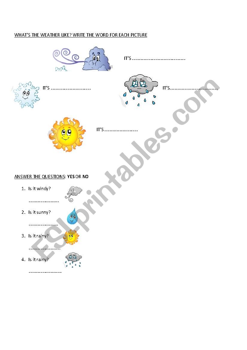 Weather revision worksheet