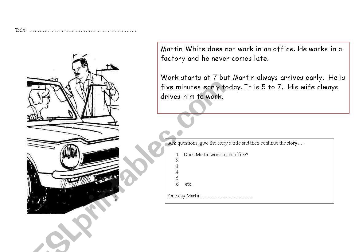 Always early worksheet