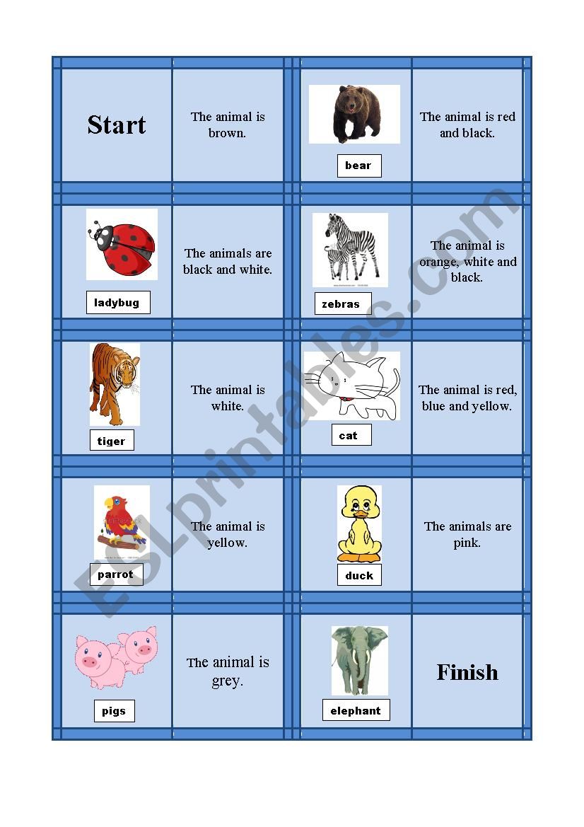 Animal Domino worksheet