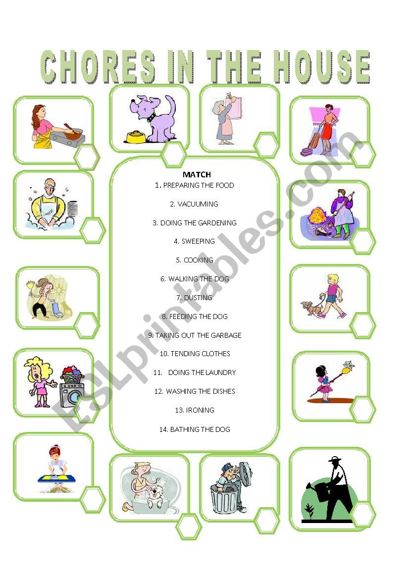 Household Chores worksheet