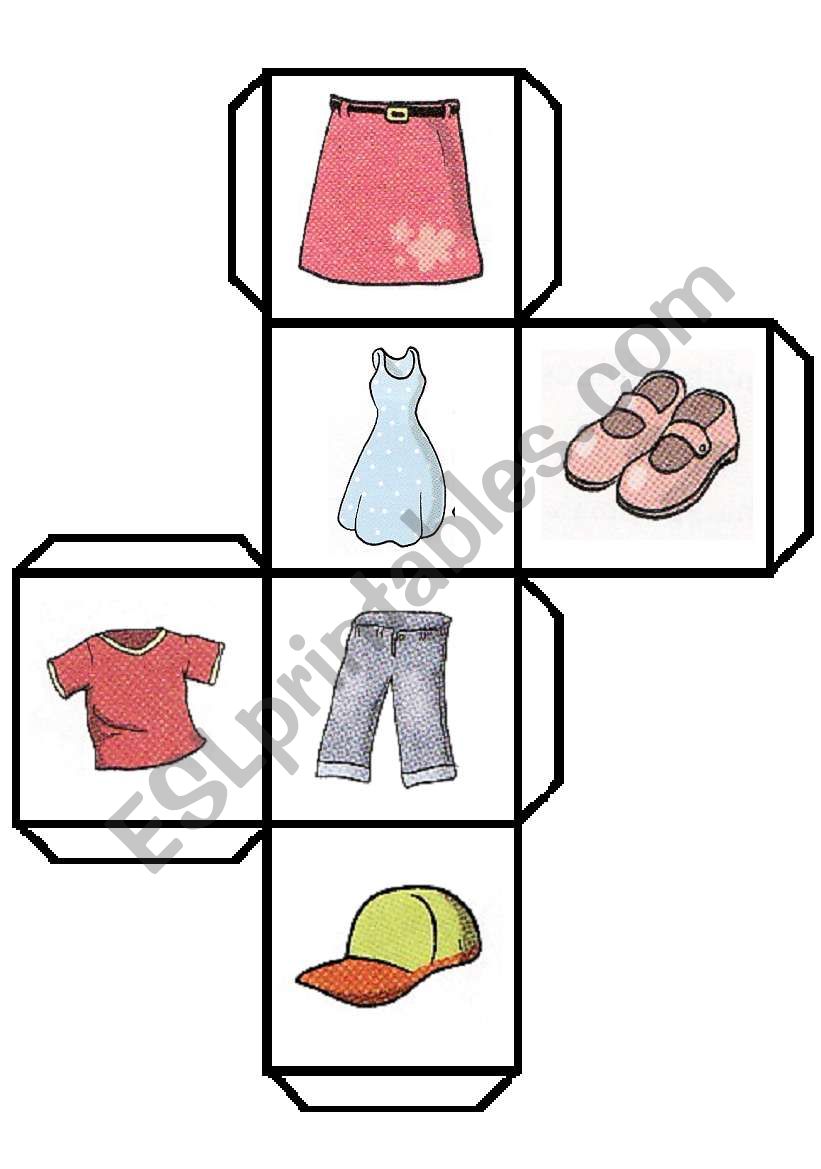 Clothes dice - 1st and 2nd grade