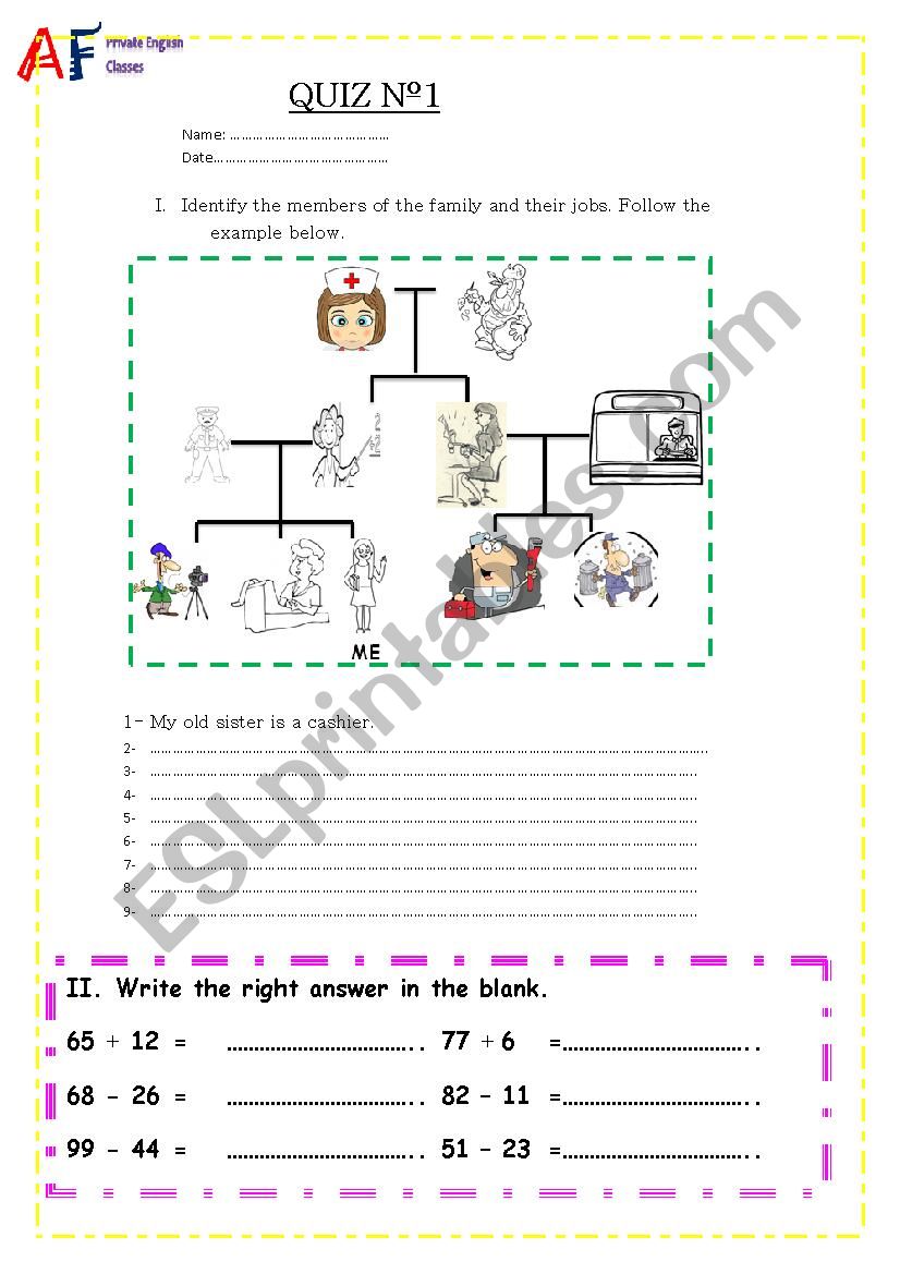 quiz worksheet