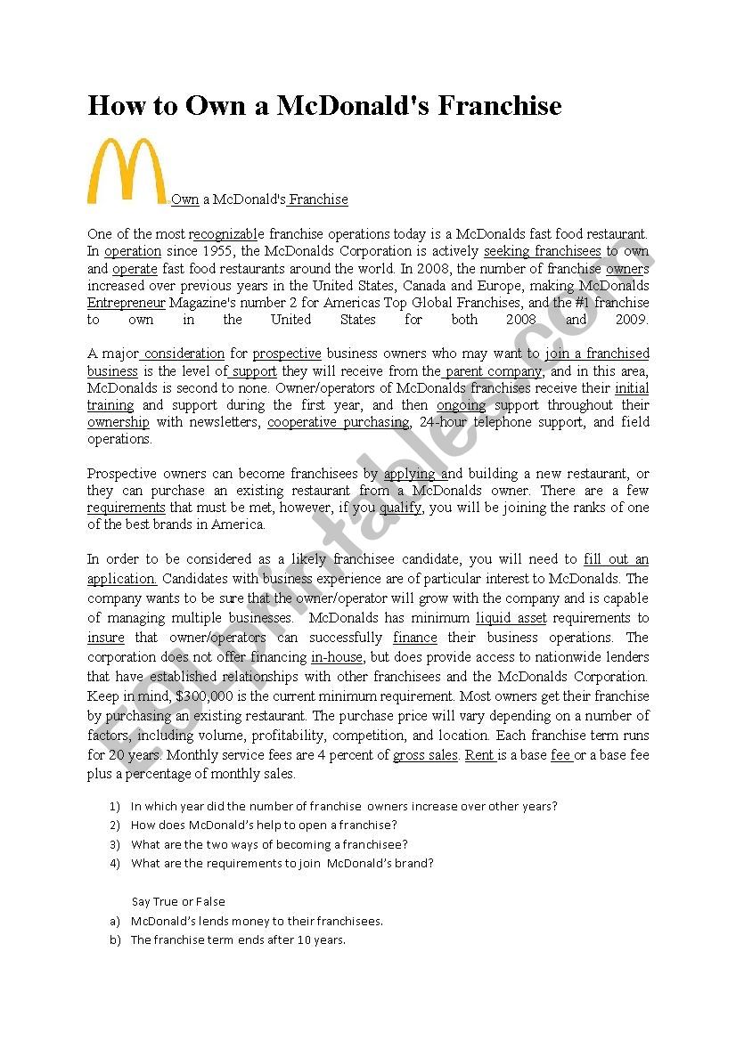 Become a part of McDonalds team