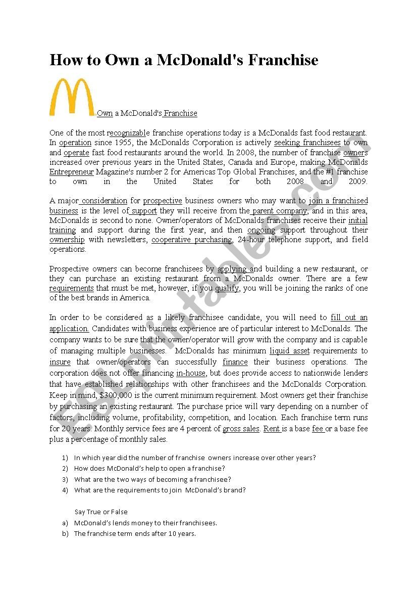 Become a part of McDonaldÂ´s team