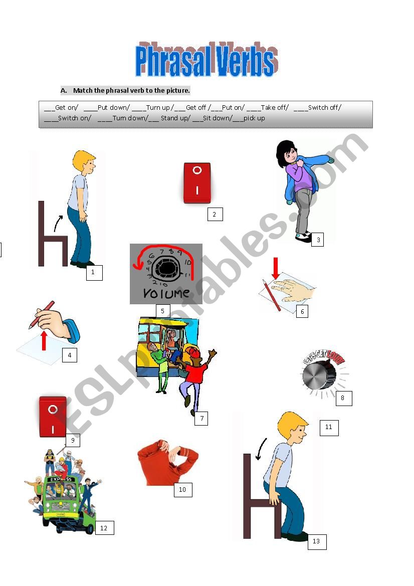 Pharasal Verbs worksheet