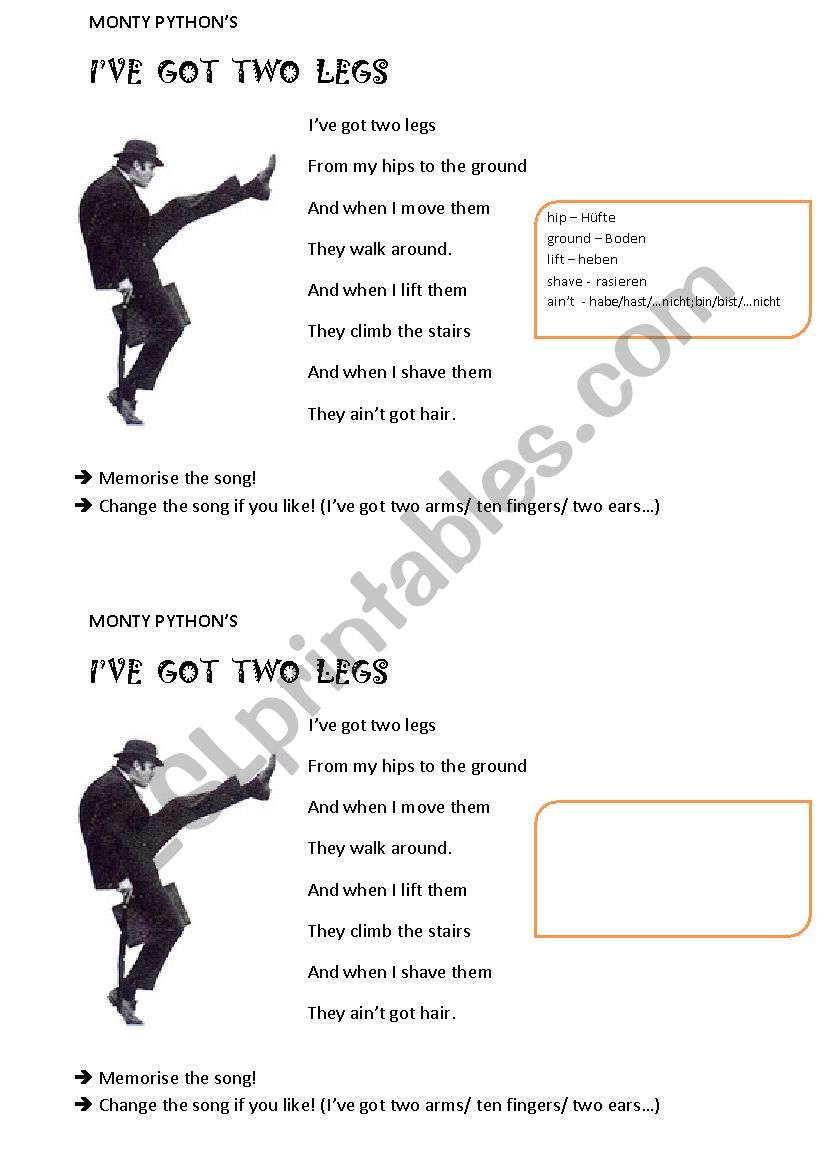 Monty Pythons  worksheet