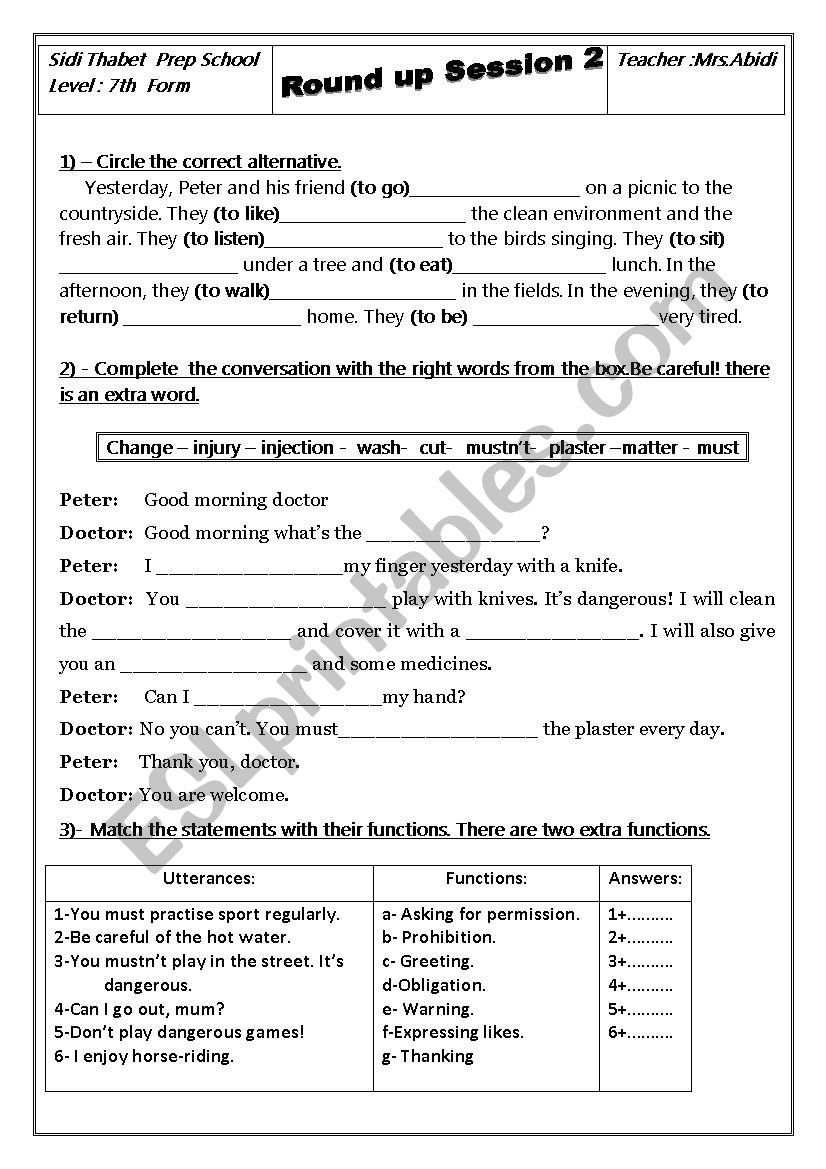 round up session module 4 7th form