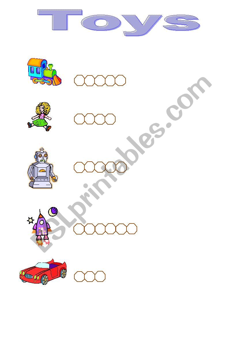 toys worksheet