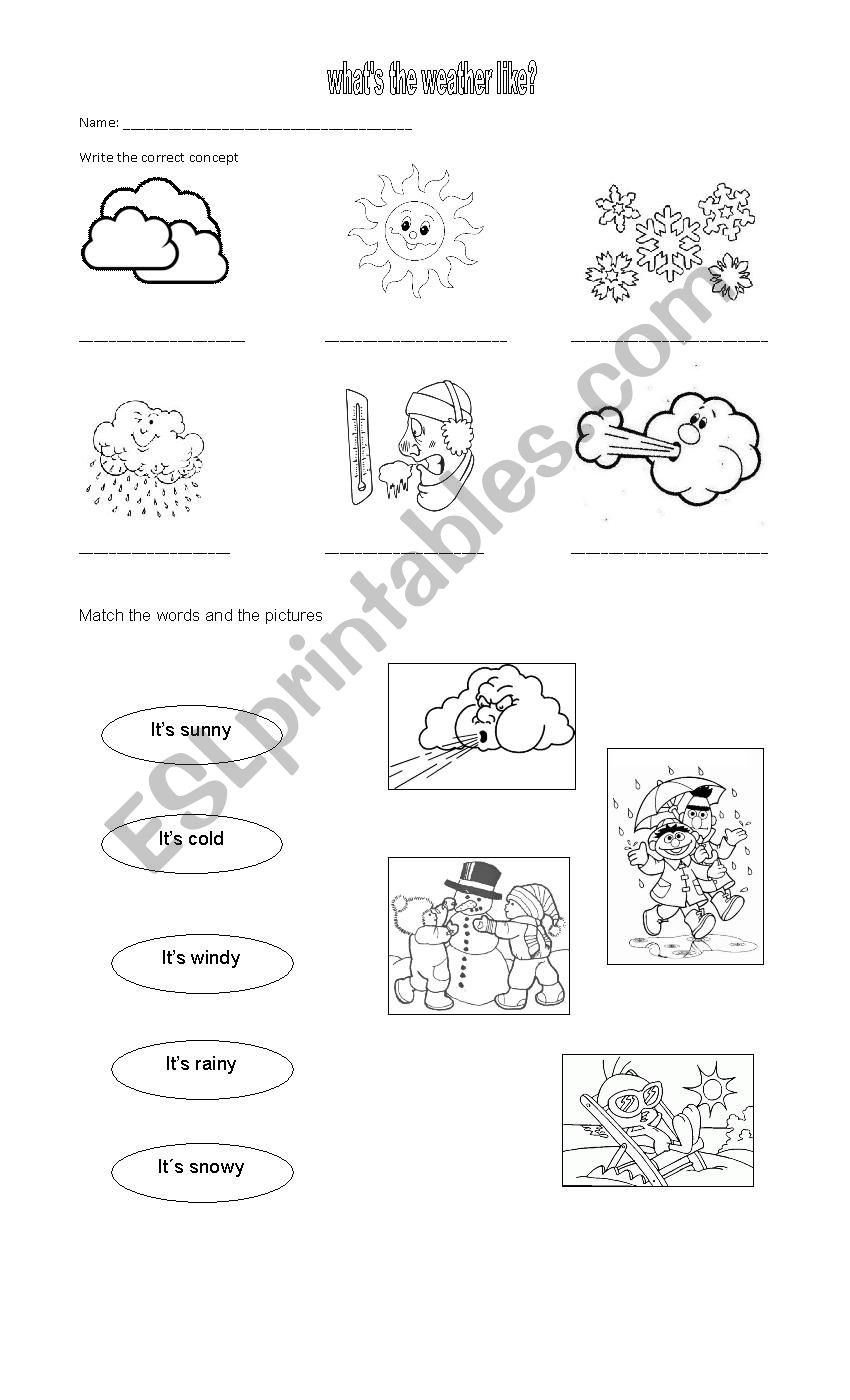 weather worksheet