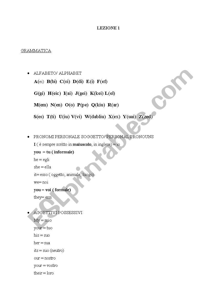 grammar lesson worksheet