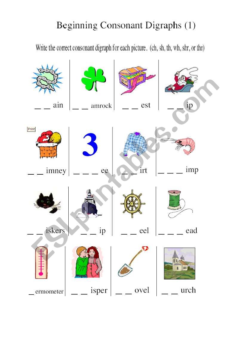 digraphs worksheet