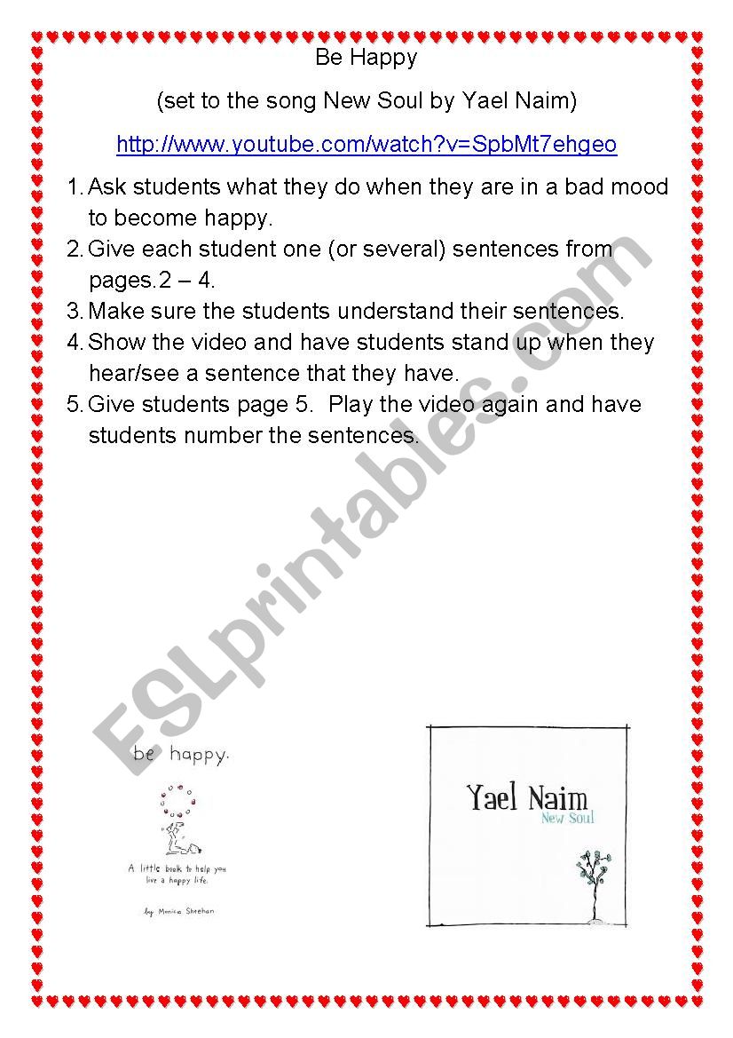 Be Happy worksheet