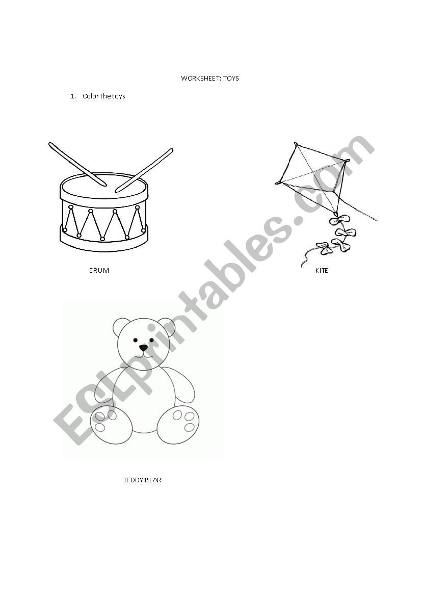 TOYS worksheet