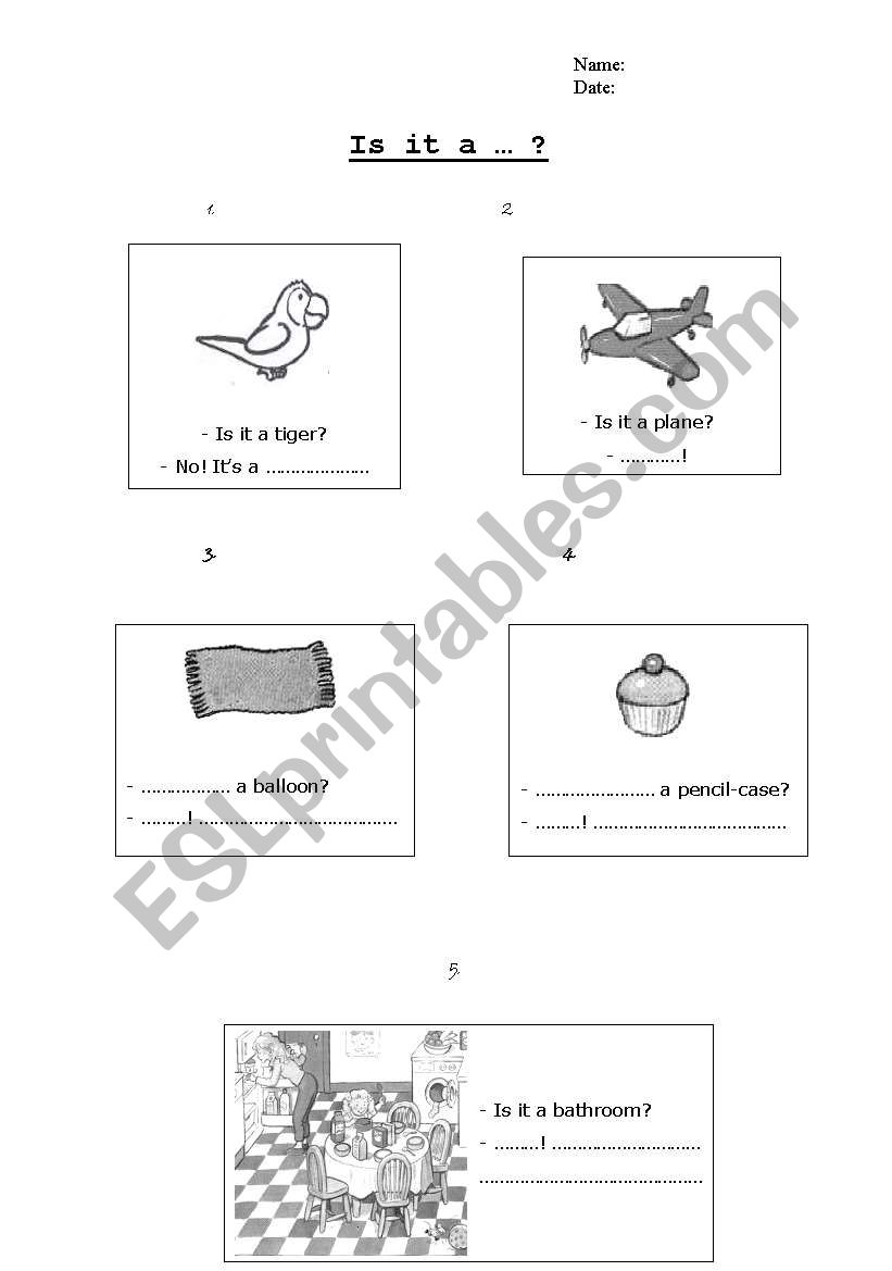 Is it a...? worksheet