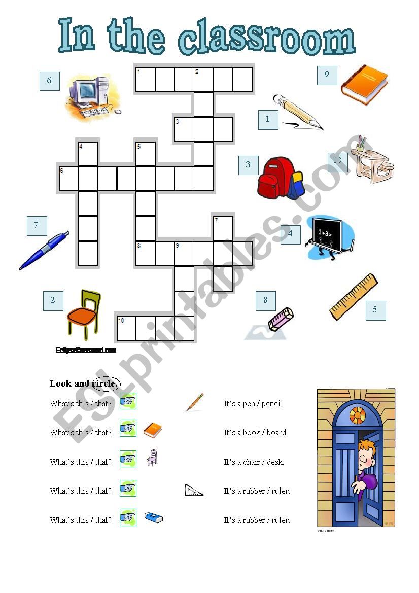 In the classroom 1 worksheet