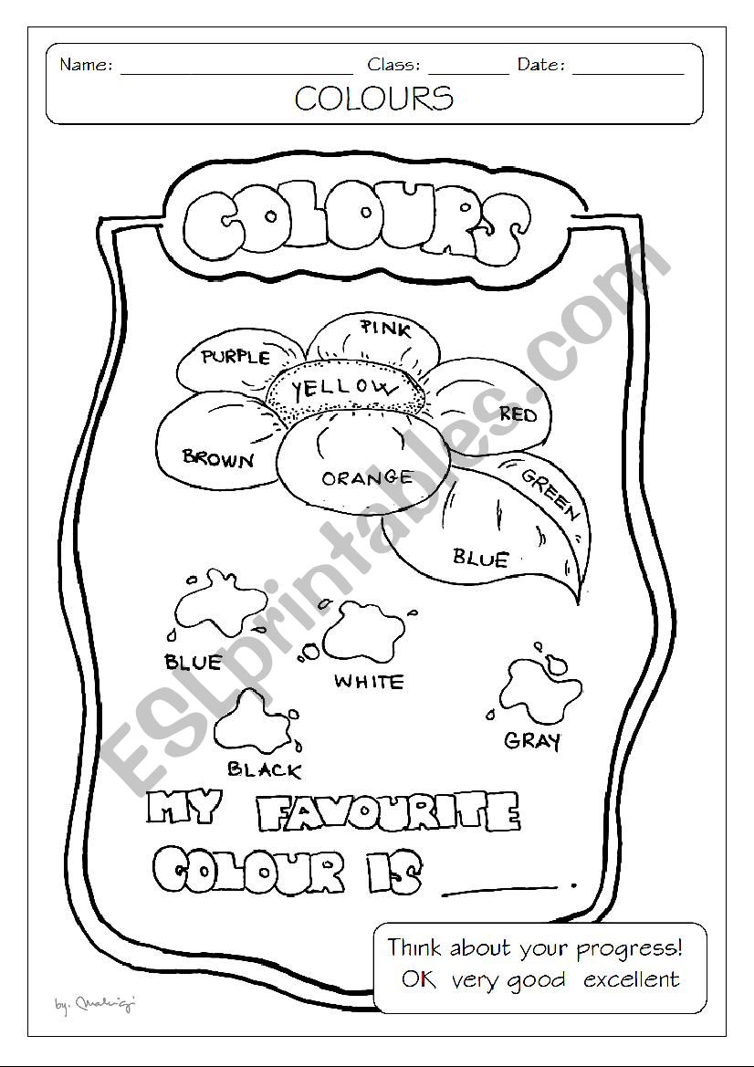 favourite colour worksheet