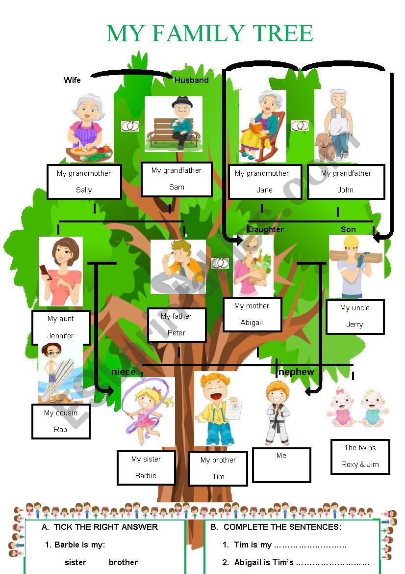 MY FAMILY TREE 1 worksheet