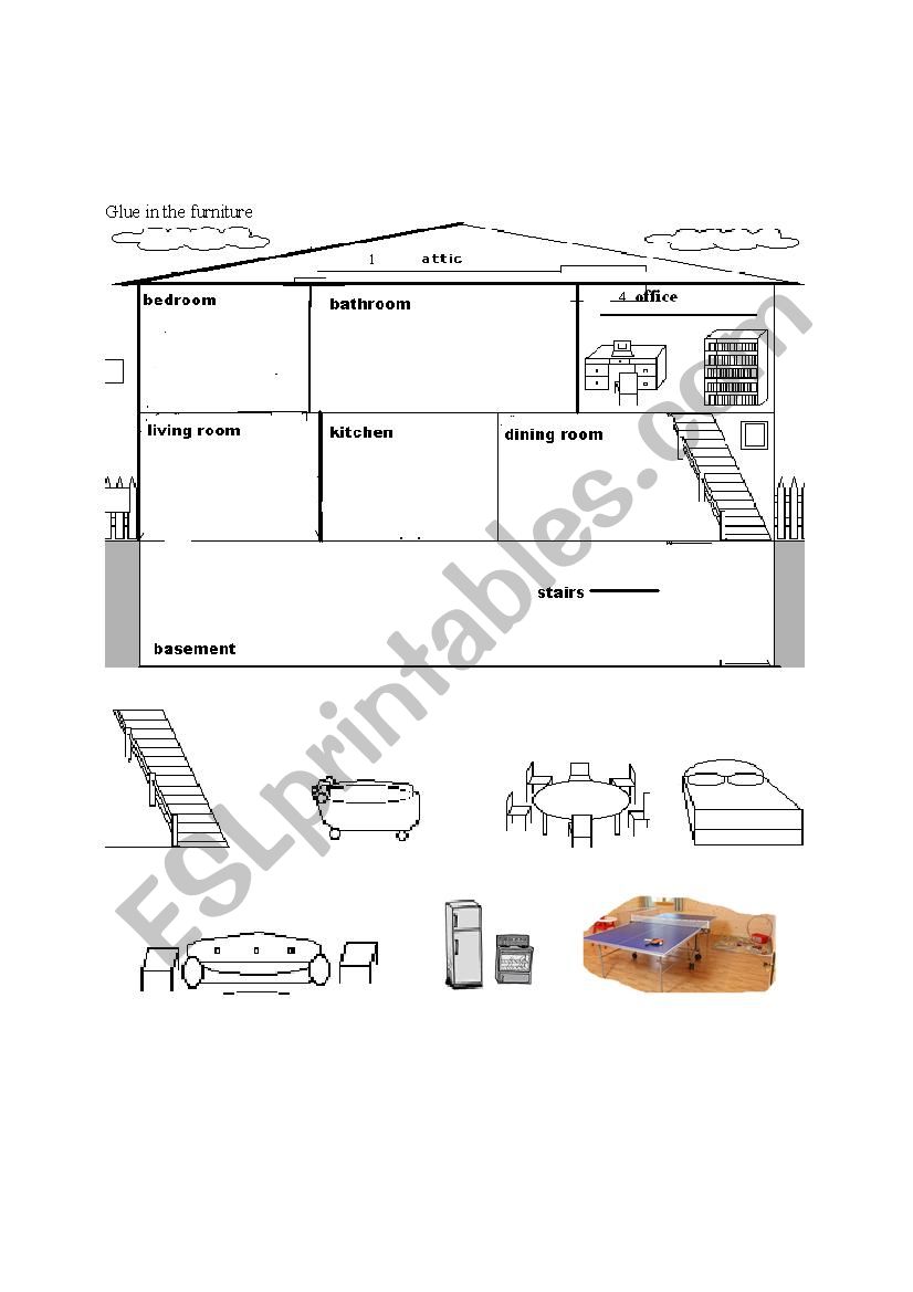 house furniture worksheet