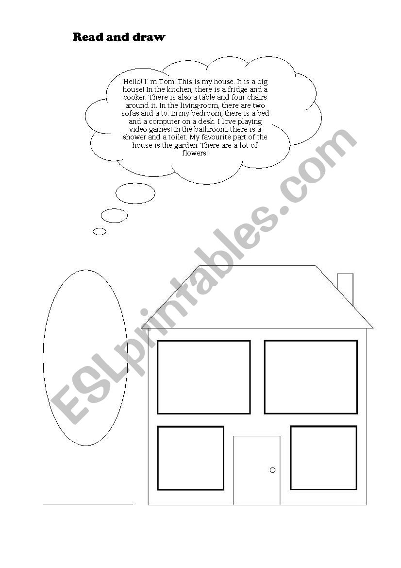 House and furniture worksheet