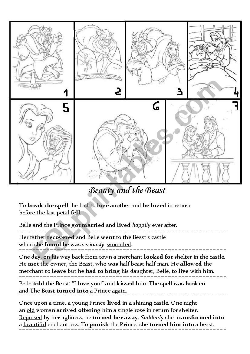 Beauty & the Beast worksheet