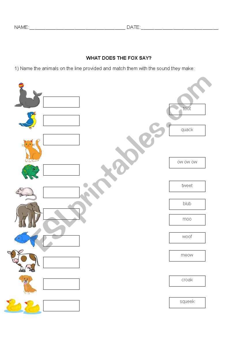 What Does The Fox Say? - Song Activity