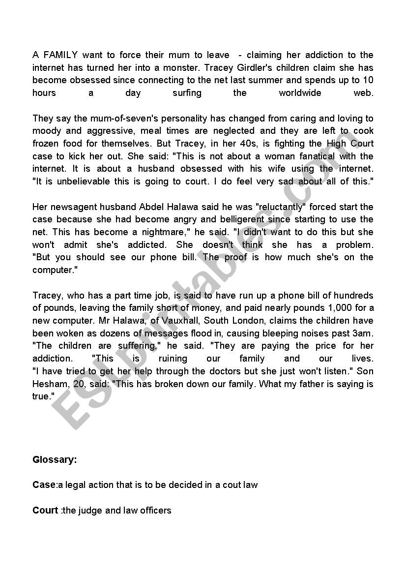 second year third term test worksheet