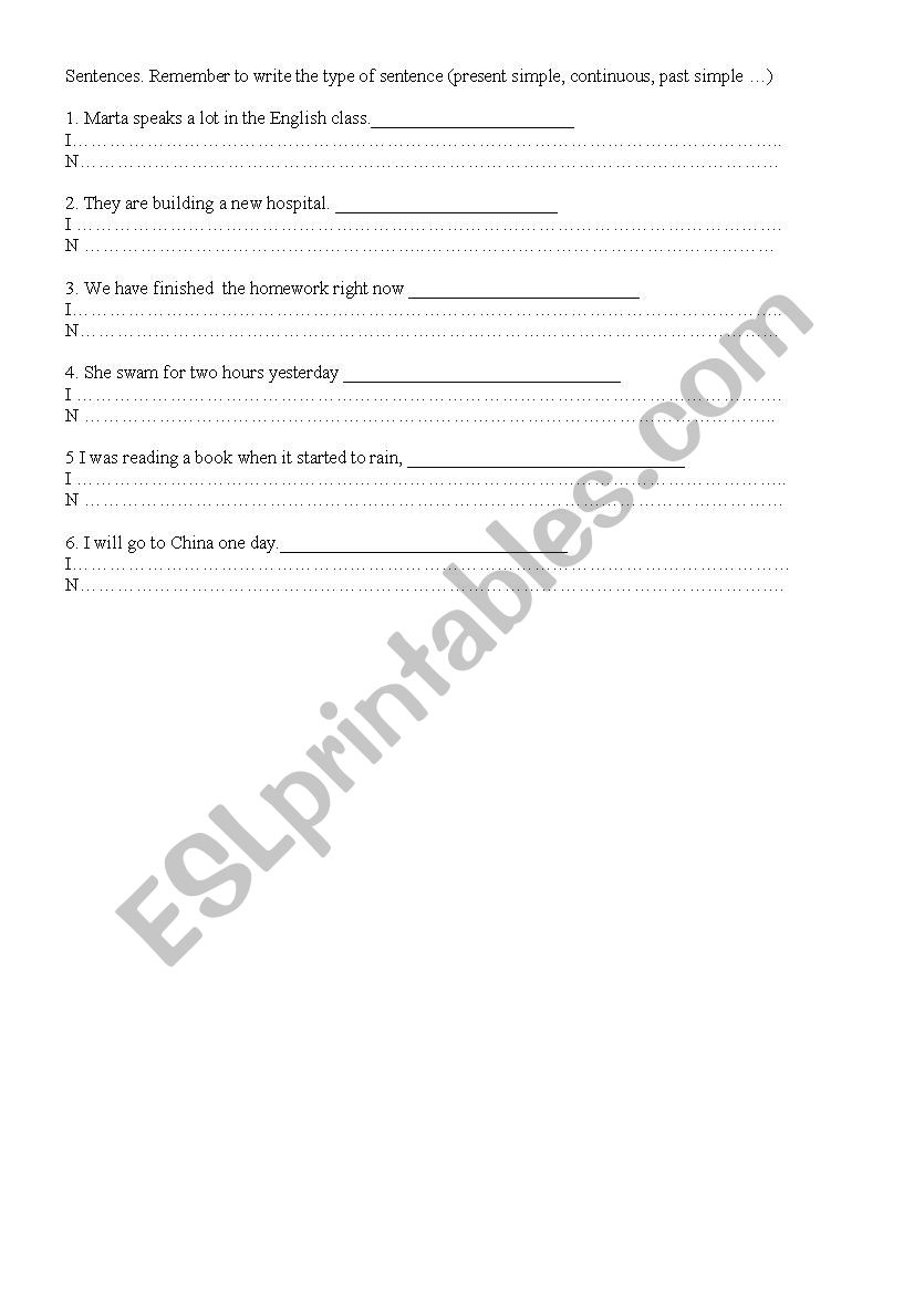 Practice Writing Sentences worksheet