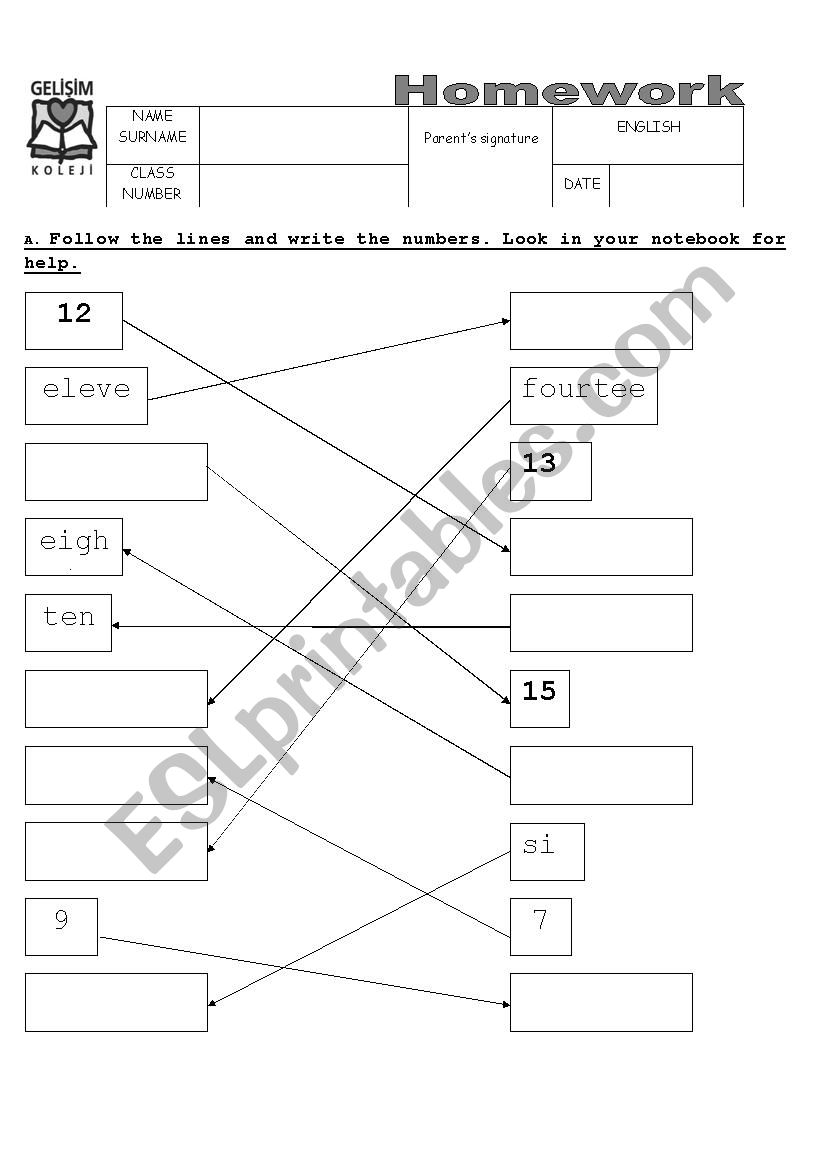 measurıng and numbers worksheet