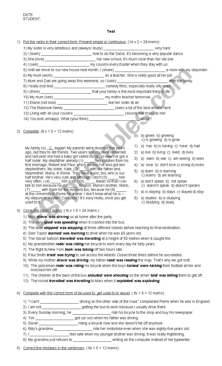 Mock exam FCE worksheet