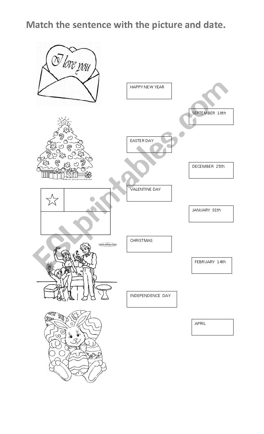 CELEBRATION worksheet