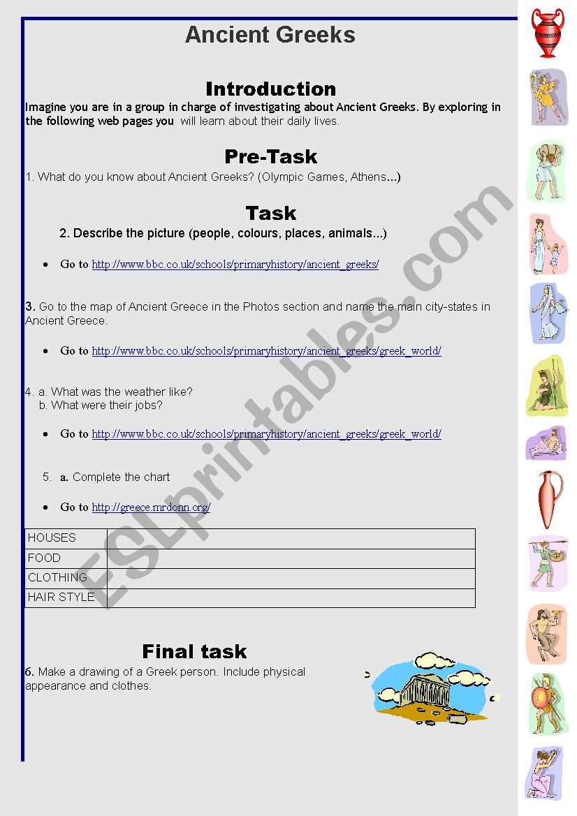 Ancient Greeks worksheet