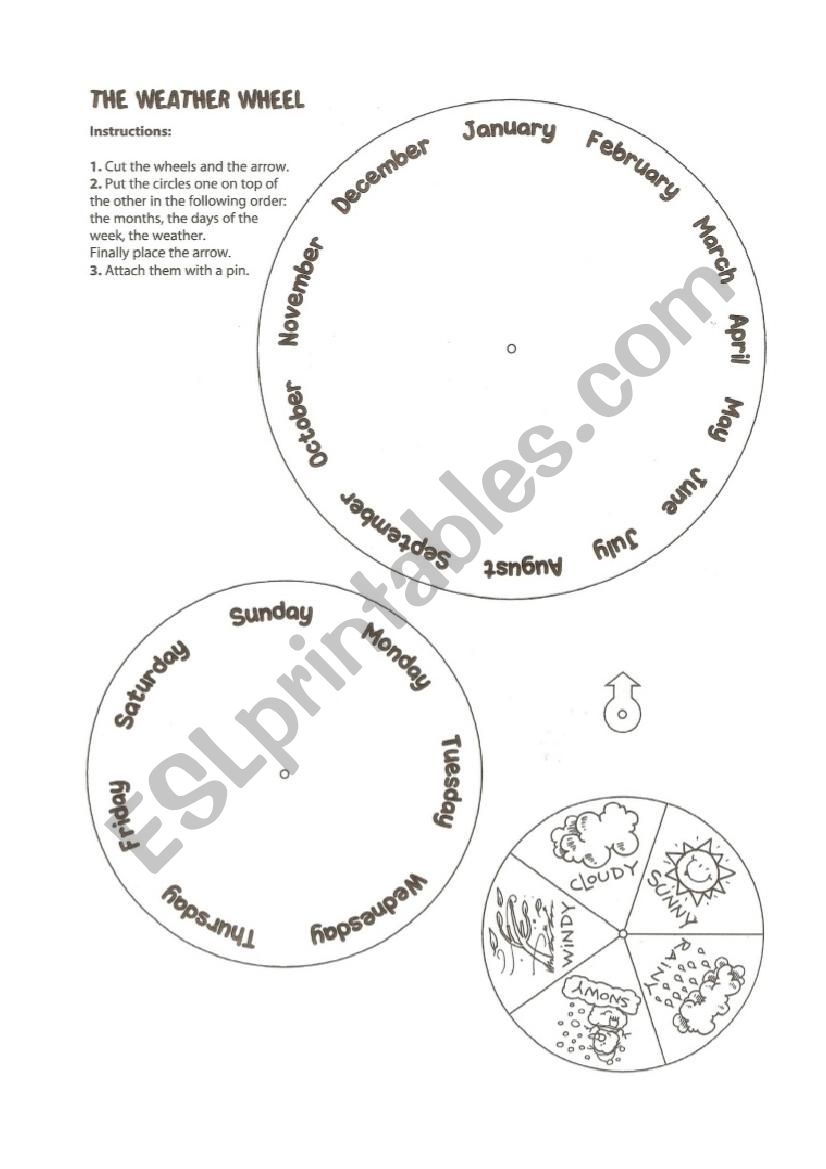 A weather wheel worksheet