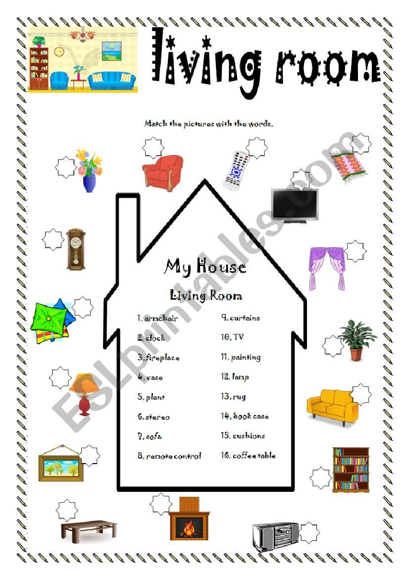 Living Room worksheet