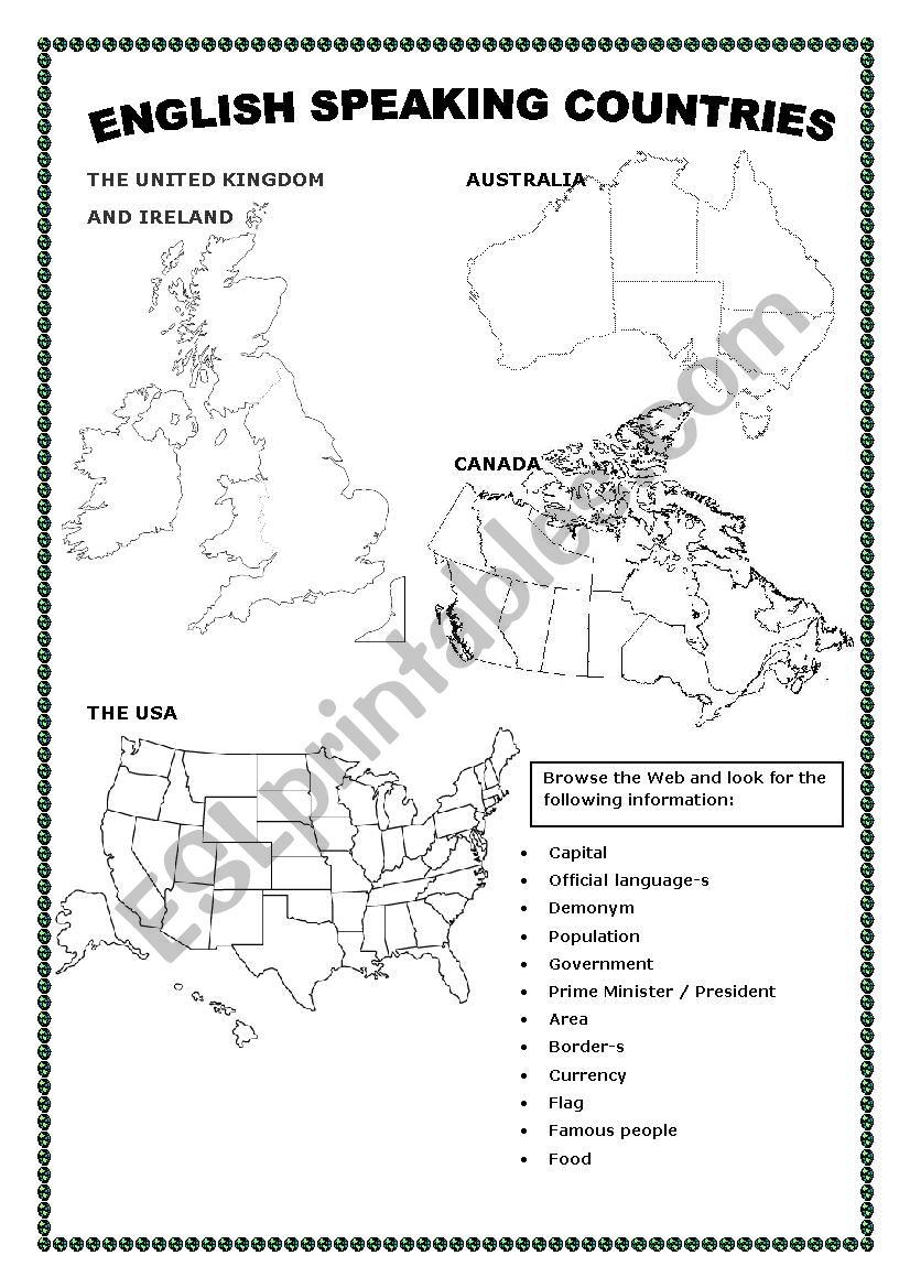 english-speaking-countries-esl-worksheet-by-aloga