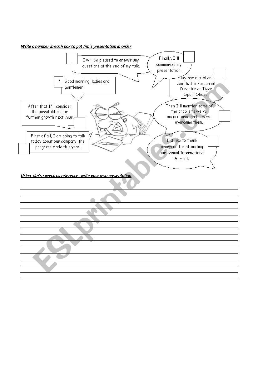 Presentations worksheet