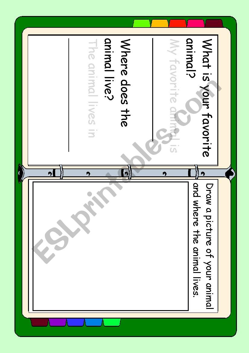 WhatÂ´s your favorite animal? worksheet