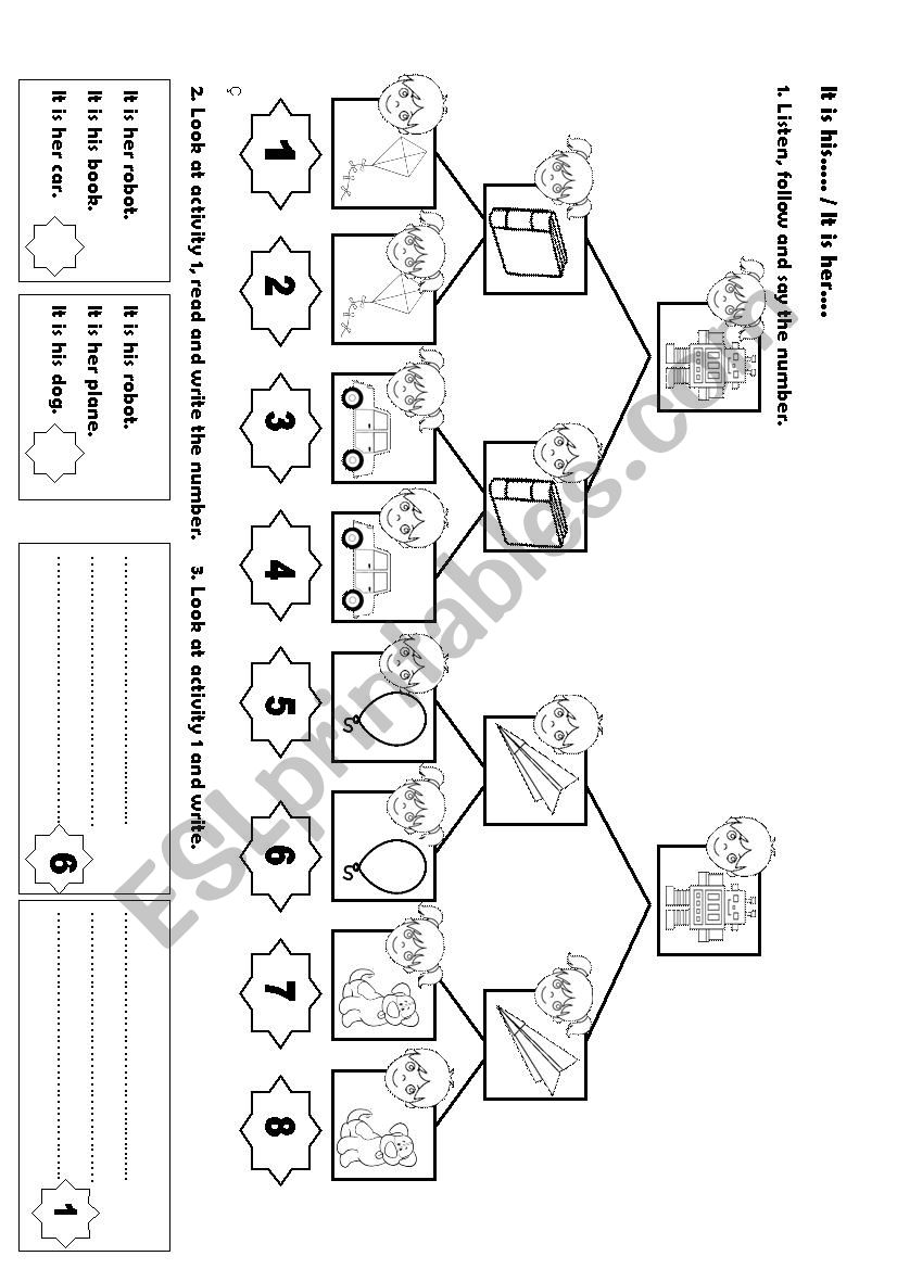 HIS - HER worksheet