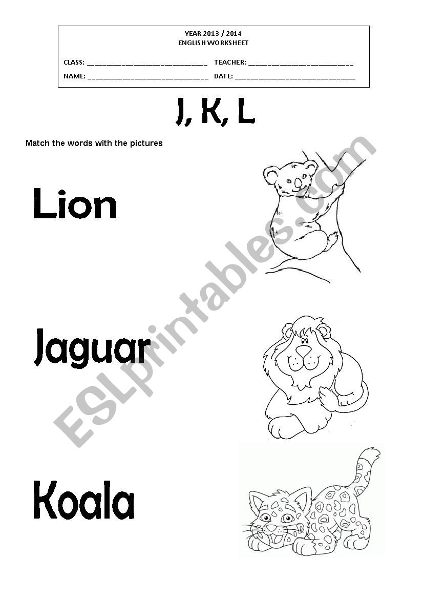 Alphabet worksheet