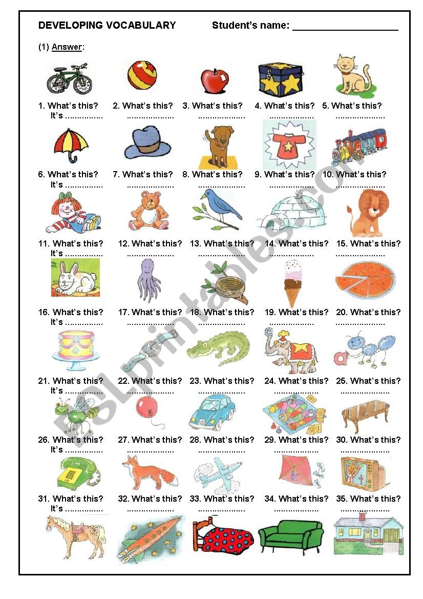 WhatÂ´s this? worksheet